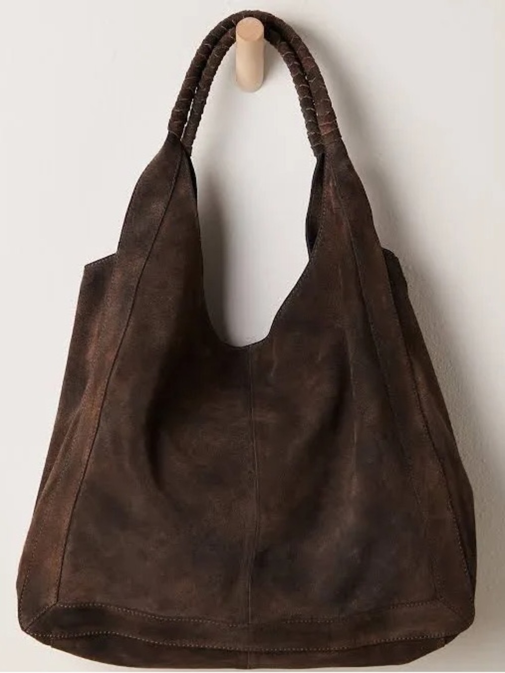 NWT FREE PEOPLE See You Soon Studded Tote | Bitter Bark/Brown MSRP $198 CURRENT - Picture 10 of 12